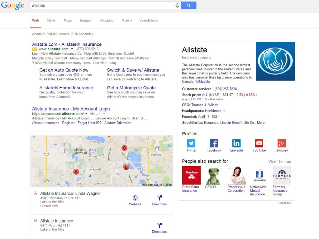 Allstate Branded Search