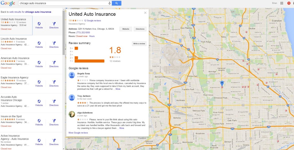Chicago Insurance Map